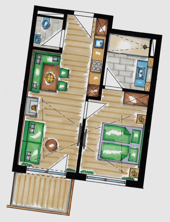 Deluxe Apartment mit 1 Schlafzimmer und Kamin